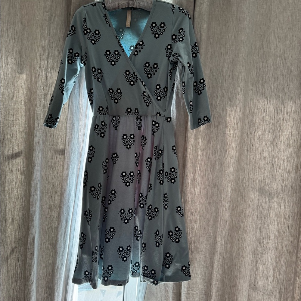 Elegant Floral Blue Dress